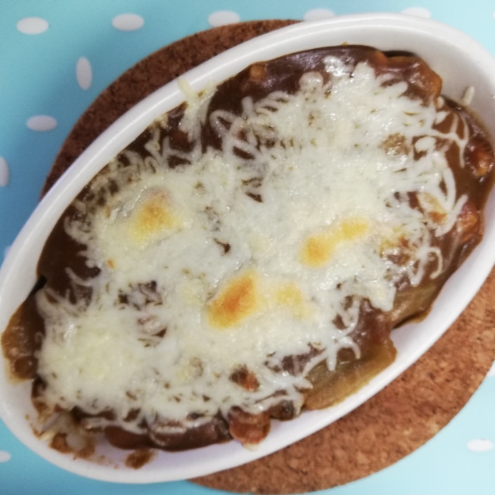 残ったカレーで！オートミールカレードリア風